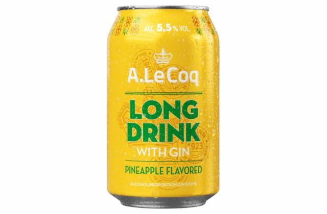 Gin Pineapple Long Drink 5.5%, A. Le Coq (Olvi), Estonia