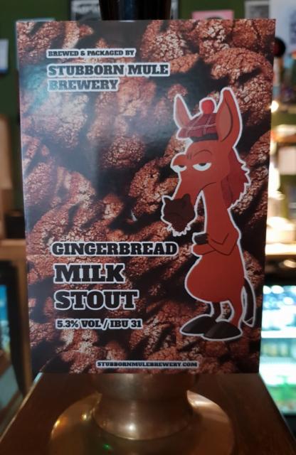 Gingerbread Milk Stout 5.3%, Stubborn Mule Brewery, England