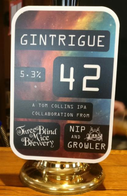 Gintrigue 5.3%, Three Blind Mice Brewery, England