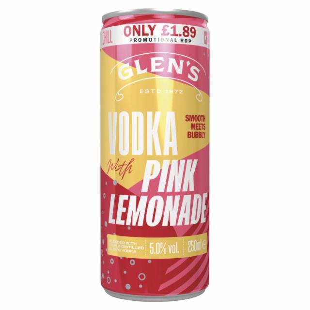 Glen's Vodka with Pink Lemonade 5.0%, Loch Lomond Brewery, Scotland