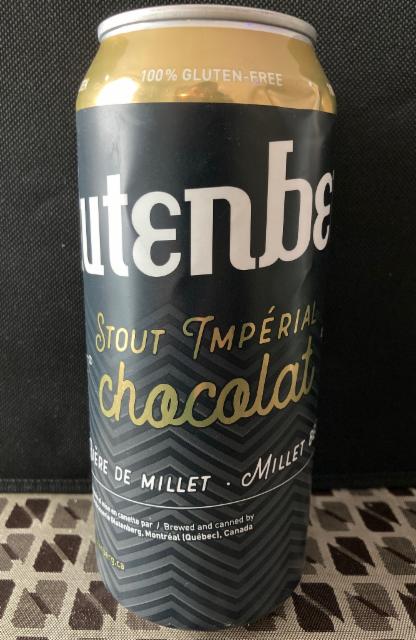 Glutenberg - Stout Impérial Chocolat 8.0%, Microbrasserie Glutenberg(Groupe Glutenberg), Canada