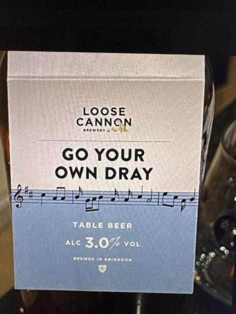 Go Your Own Dray 3.0%, Loose Cannon Brewery, England