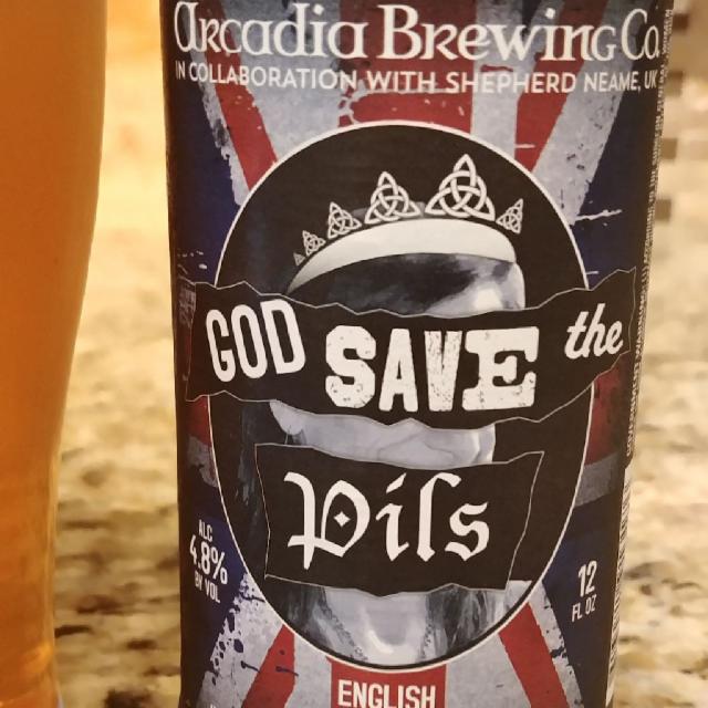 God Save The Pils 4.8%, Arcadia Brewing Company, United States