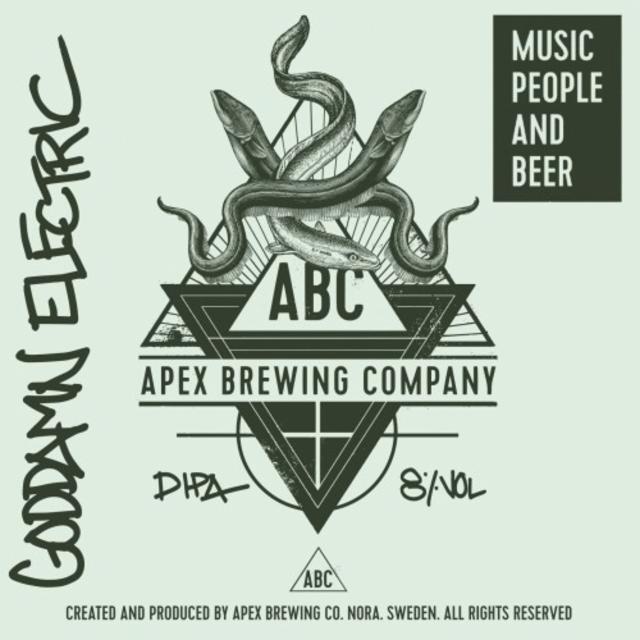 Goddamn Electric 8.0%, Apex Brewing Company, Sweden