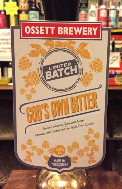 God's Own Bitter 3.8%, Ossett Brewery, England