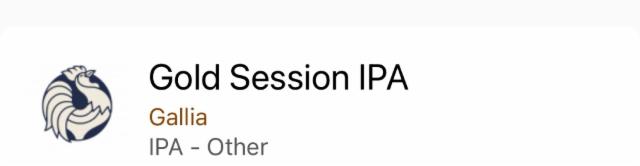 Gold session ipa gallia 4.3%, Gallia Paris (Heineken), France