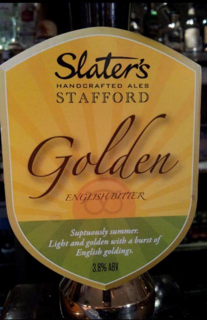 Golden 3.8%, Slater's, England