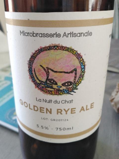 golden rye ale 5.5%, Microbrasserie la nuit du chat, France