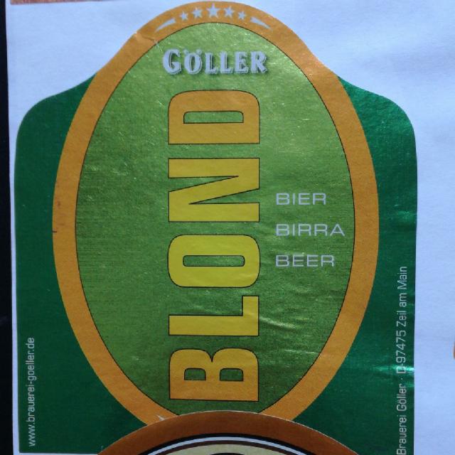 Göller Blond 4.5%, Brauerei Göller, Germany