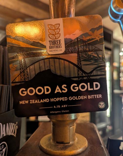Good As Gold 4.1%, Three Brothers Brewing Co, England