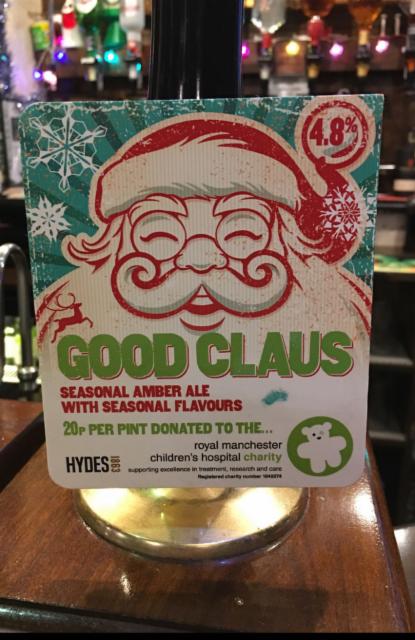 Good Claus 4.8%, Hydes Salford, England