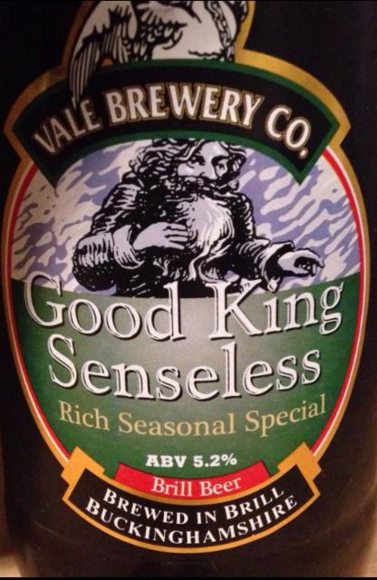 Good King Senseless 5.2%, Vale Brewery, England