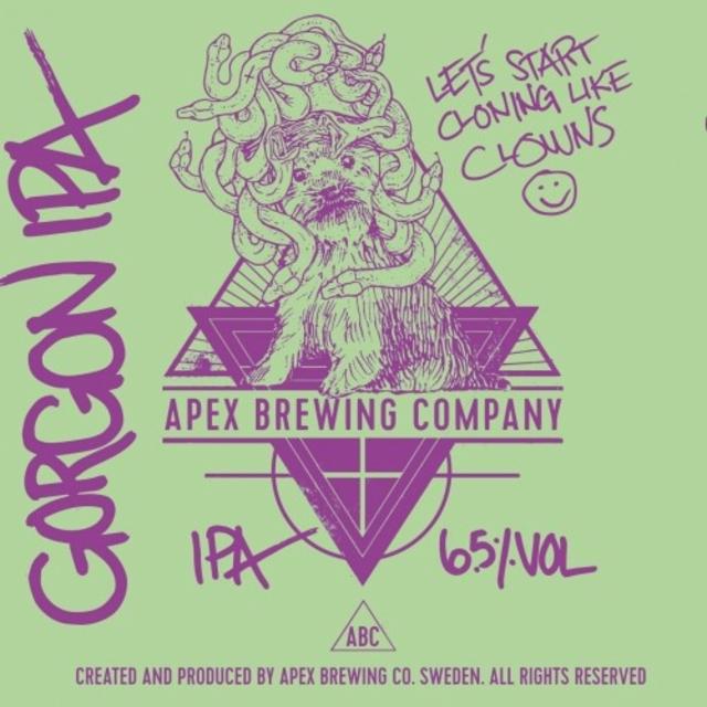 Gorgon IPA 6.5%, Apex Brewing Company, Sweden