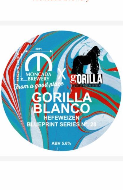 Gorilla Blanco 5.6%, Moncada Brewery, England