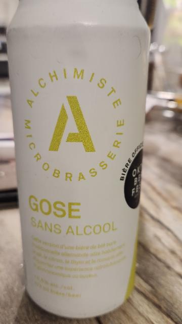 Gose sans alcool alchimiste 0.0%, Alchimiste Microbrasserie, Canada
