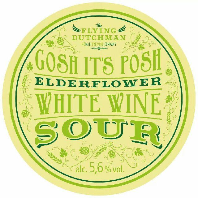 Gosh It's Posh Elderflower White Wine Sour 5.6%, The Flying Dutchman Nomad Brewing Company, Finland