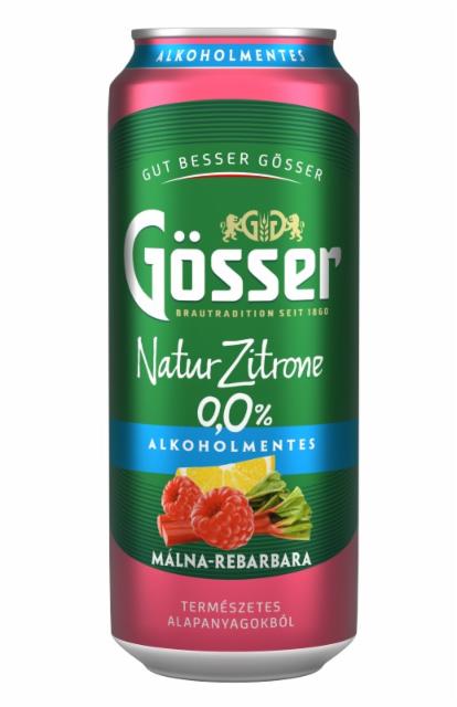 Gösser Natur Zitrone Málna-Rebarbara 0.0%, Soprony Brewery (Heineken Hungária), Hungary
