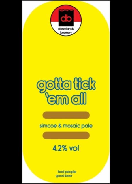 Gotta Tick 'em All 4.2%, Downlands Brewery, England