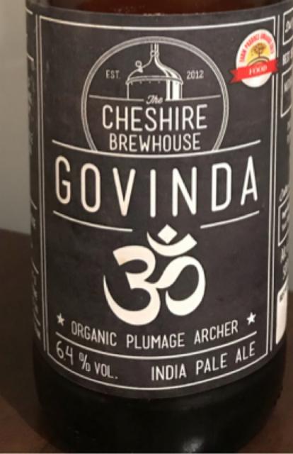 Govinda Organic Plumage Archer 6.4%, The Cheshire Brewhouse, England