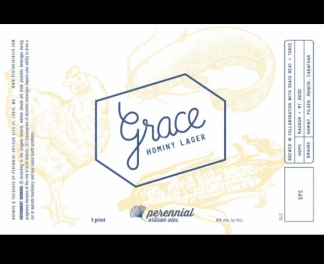 Grace Hominy Lager, Perennial Artisan Ales