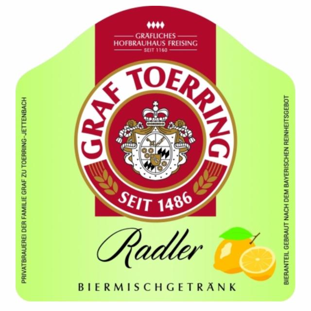 Graf Toerring Radler 2.6%, Gräfliches Hofbrauhaus Freising, Germany