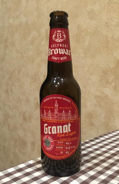 Granat 5.4%, Volynskiy Brovar / Волинський Бровар, Ukraine