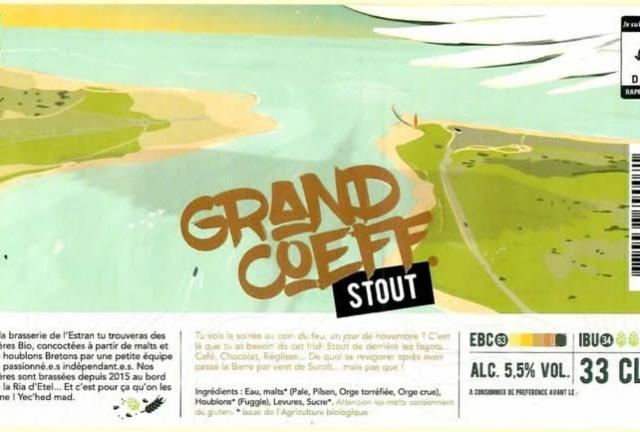 Grand Coeff Stout 5.5%, Brasserie De L'Estran, France