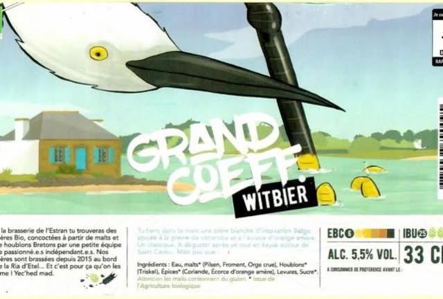 Grand Coeff Witbier 5.5%, Brasserie De L'Estran, France