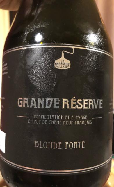 Grande Réserve Blonde Forte 10.0%, La Brasserie Gaillarde, France