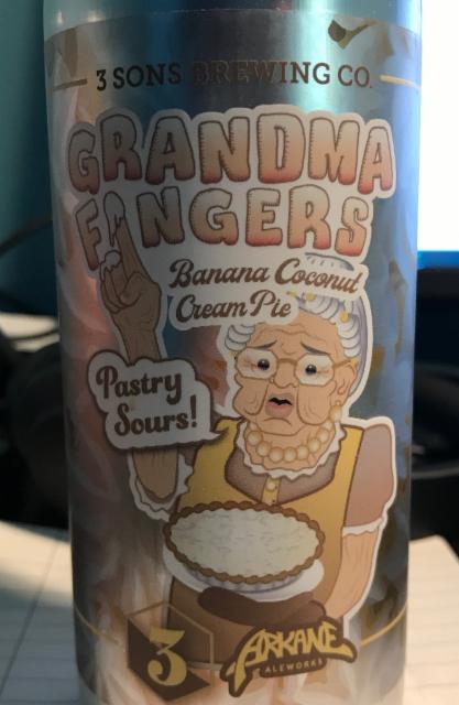 Grandma Fingers Banana Coconut Cream Pie 8.0%, 3 Sons Brewing Company, United States