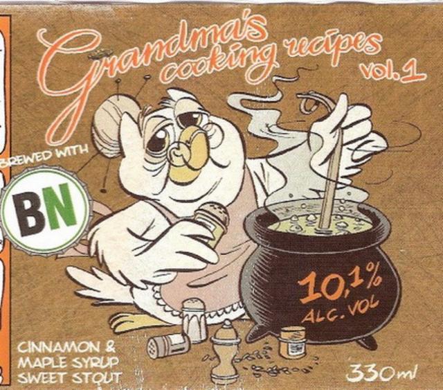 Grandma's Cooking Recipes Vol. 1 Cinnamon & Maple Syrup Sweet Stout 10.1%, Uiltje Brewing Co, Netherlands