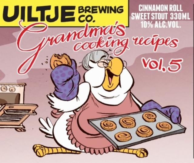 Grandma's Cooking Recipes Vol. 5 Cinnamon Roll Sweet Stout 10.0%, Uiltje Brewing Co, Netherlands