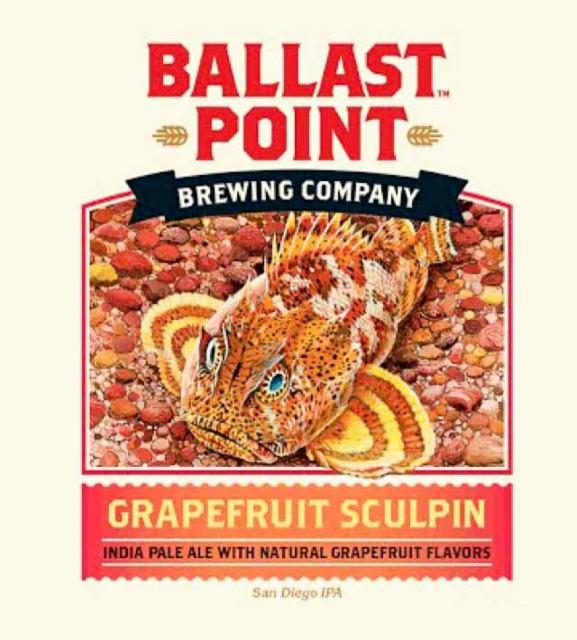 Grapefruit Sculpin 7.0%, Ballast Point Brewing Company, United States