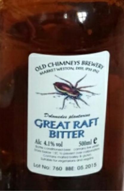 Great Raft Bitter 4.1%, Old Chimneys Brewery, England