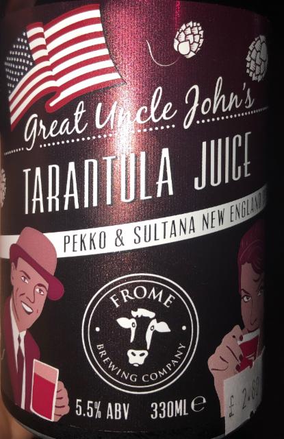 Great Uncle John's Tarantula Juice 5.0%, Frome Brewing Company, England