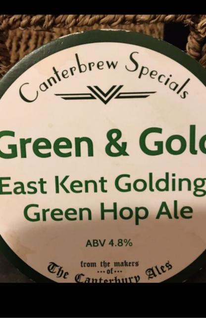 Green & Gold Green Hop 4.8%, Canterbury Ales, England