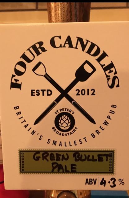 Green Bullet Pale Ale 4.3%, Four Candles, England
