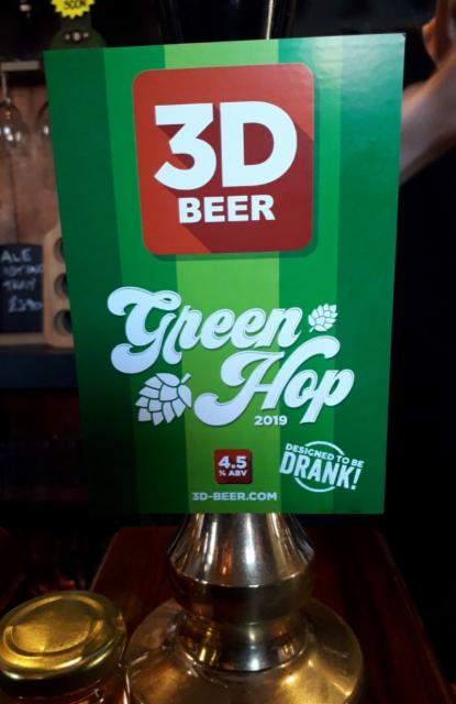 Green Hop 2019 4.5%, 3D Beer, England