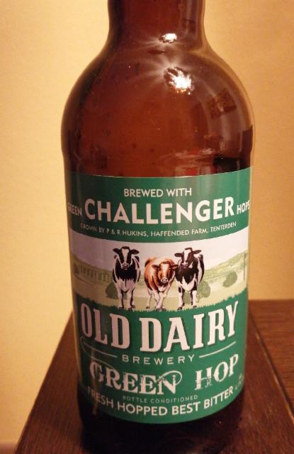 green hop 4.1%, Old Dairy Brewery, England