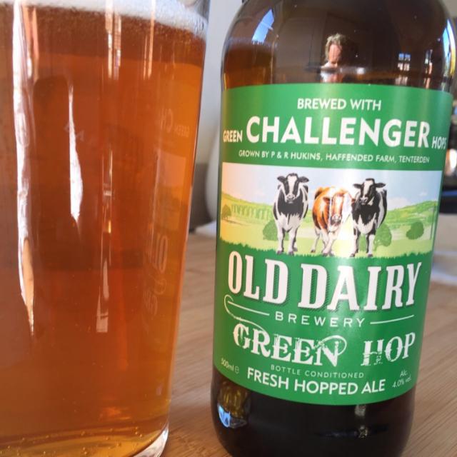 Green Hop Challenger 4.0%, Old Dairy Brewery, England