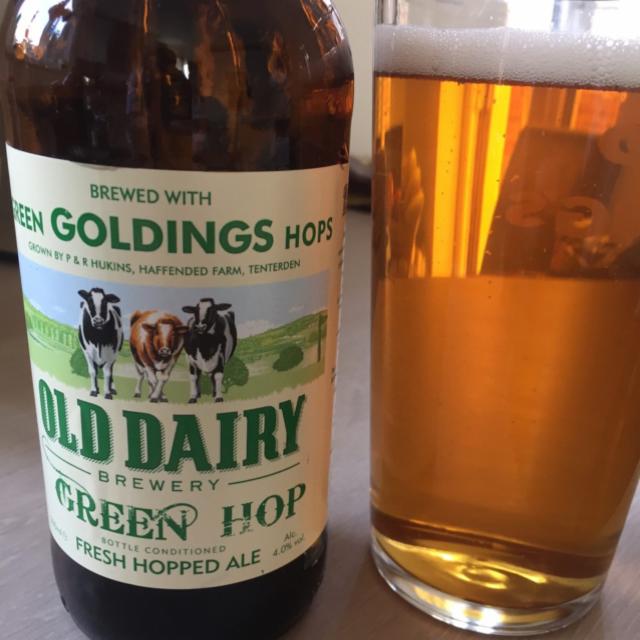 Green Hop Goldings 4.0%, Old Dairy Brewery, England