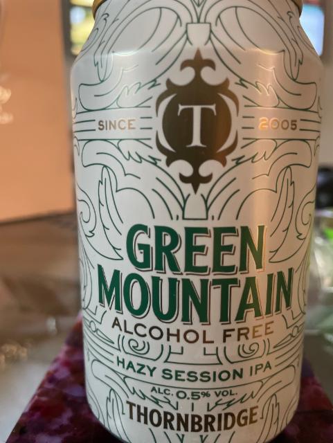 Green Mountain Alcohol Free 0.5%, Thornbridge Brewery, England