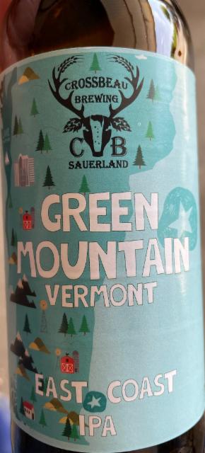 Green Mountain Vermont East coast ipa 6.0%, Crossbeau Brewing, Germany