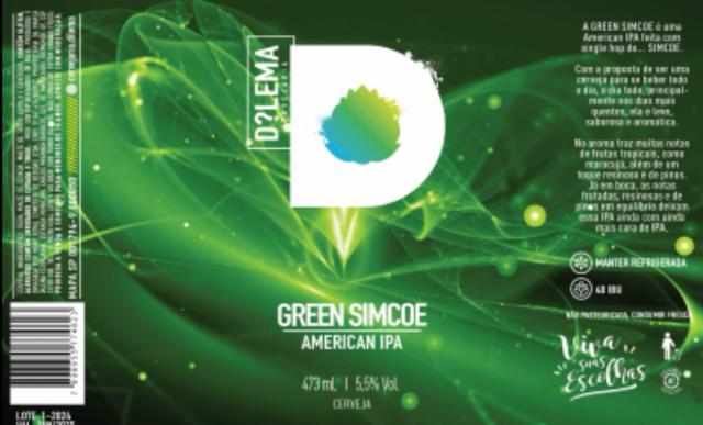 Green Simcoe 5.5%, Cervejaria Dilema, Brazil