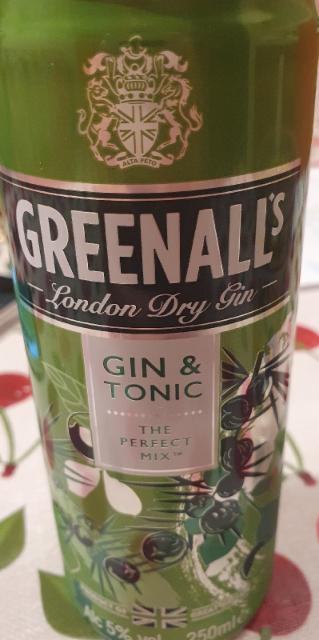 Greenall's Gin & Tonic 5.0%, G & J Greenall LTD, England