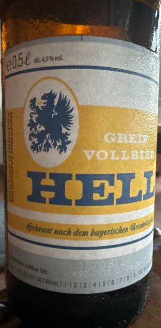 Greif Vollbier Hell, Brauerei Josef Greif