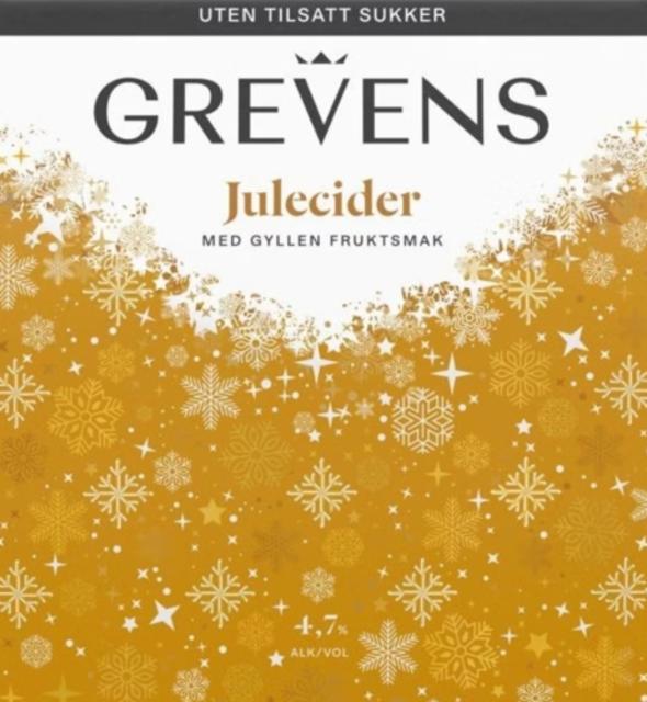 Grevens Julecider Med Gyllen Fruktsmak 4.7%, Hansa Borg Bryggerier (Royal Unibrew), Norway