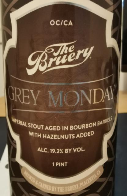 Grey monday (2019) 19.2%, The Bruery, United States