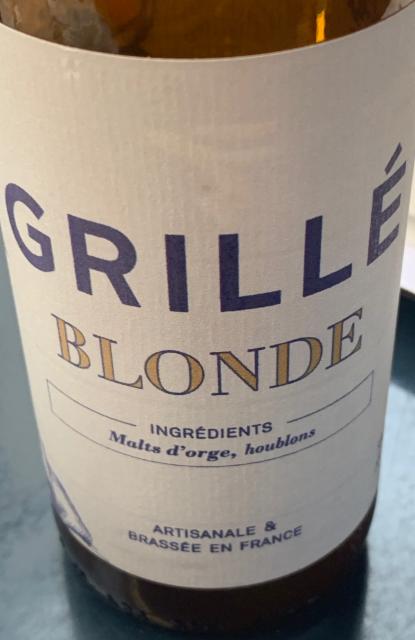 Grillé Blonde 5.0%, Brasserie Sainte Cru, France