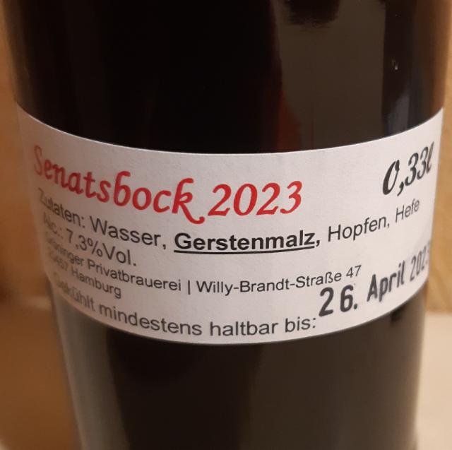 Gröninger Hamburger Senatsbock (2023) 7.3%, Gröninger Privat-Brauerei, Germany